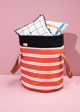 Cesto Organizador - Listrado Carmim